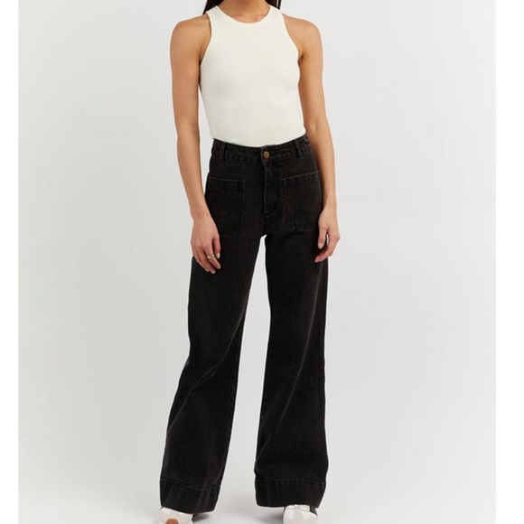 DISSH black wide leg jeans - Picture 1 of 5